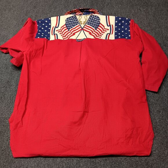 Vintage Liberty Shirt Women Extra Large Red Corduroy Western Collared Rodeo - Picture 3 of 7